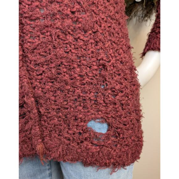 Free People Up The Ladder Sweater Medium Maroon Distressed Grunge
Streetwear - Picture 7 of 12